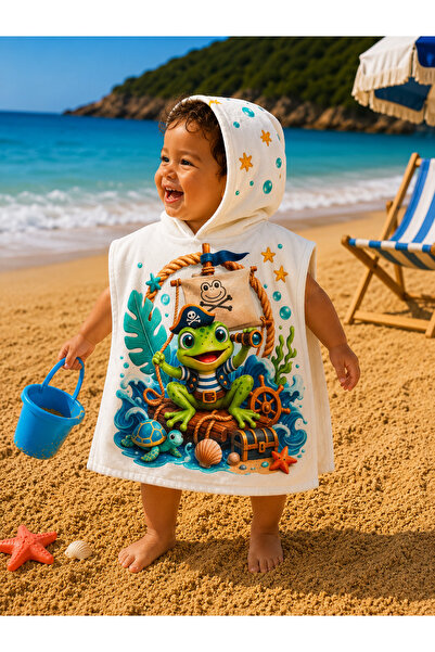 Dotamess Children's Poncho Sea and Beach Towel with Hood 45×45 cm 0-3 Years