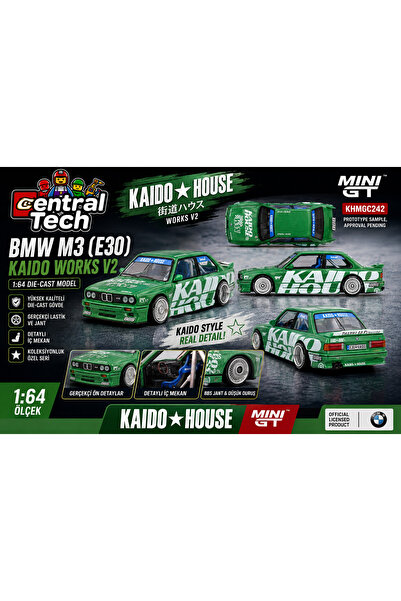 mini gt X Kaido House 1:64 Bmw M3 E30 Kaido Works V2 Green Khmg242 Model Car