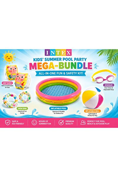 Intex Complete Swimming Fun Bundle For Girls - 5 Pieces