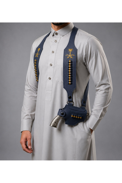 Silver Leather Gun Holster |   Sefin and Nucula - Khabli