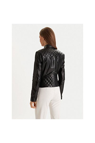Guess Geacă de piele de damă 6RGL097133A Negru