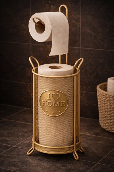 Wirewel Premium Toilet Paper Organizer Stand with Stainless Metal Mesh Base, ...