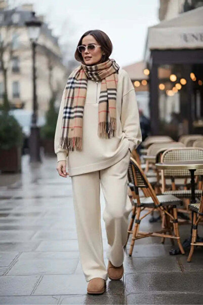 Aselim Hijap Moda Oslo Comfort Set – Selanik Kumaş İkili Takım Krem