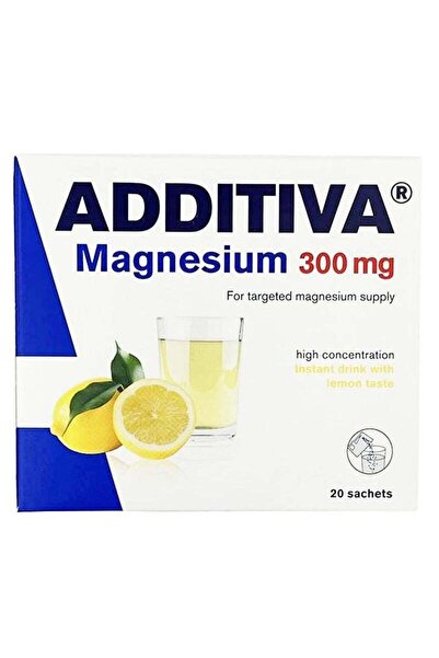 Additiva Magnesium Drink 300mg 20 Effervescent Granule Sachets, 74g