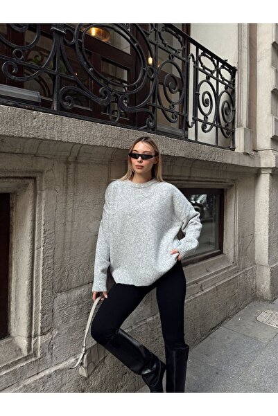 Trend Paris Πλεκτό πουλόβερ Oversize με λαιμόκοψη ποδηλάτου, μαλακής υφής, σε...