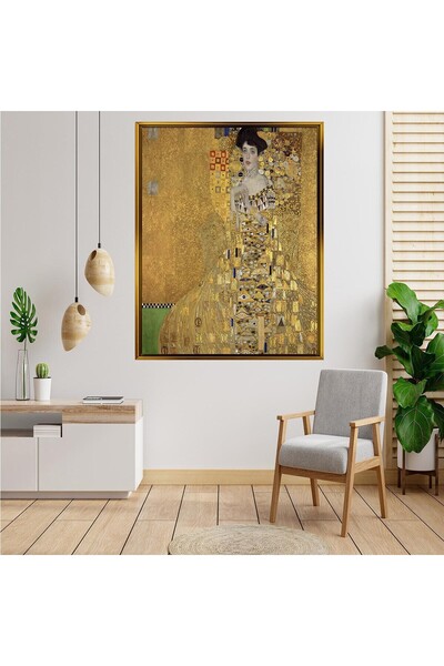 giyense Tablore Gustav Klimt Altınlı Kadın Tablosu Çerçeveli Kanvas Tablo Mod...