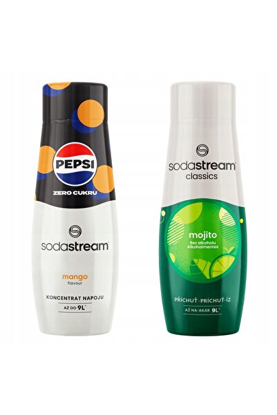 sodastream Set de 2 concentrate și siropuri pentru apă. Pepsi MAX Mango + Mojito