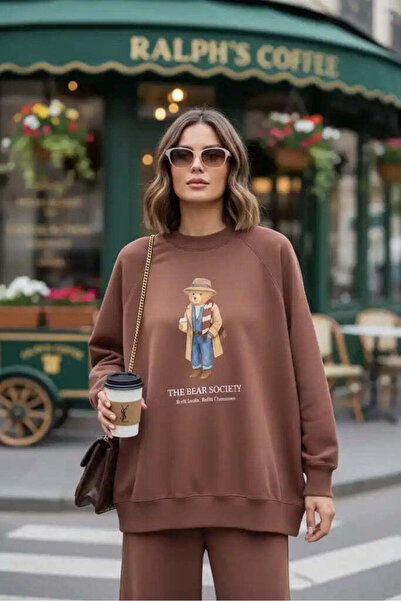 Aselim Hijap Moda The Bear Sea Comfort Set Takım Kahverengi