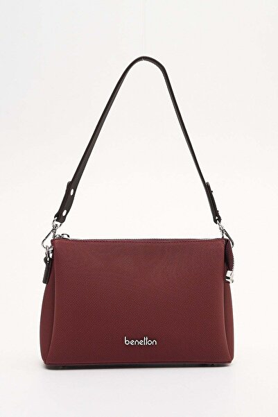 Benetton Kadın 26K-1928 Kol Çantası Bordo-Kahve