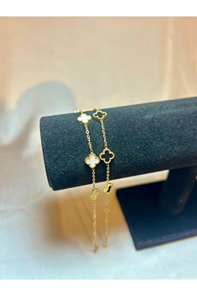 GUNESTAKI Mini Clover Model Set of 2 Women's Steel Bracelet - Lover Set - Fri...