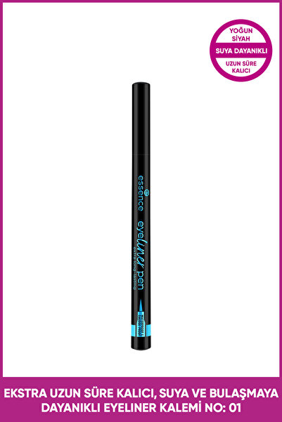 Essence Ekstra Uzun Süre Kalıcı, Suya ve Bulaşmaya Dayanıklı Eyeliner Kalemi ...