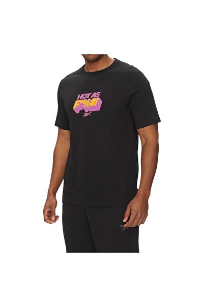 Reebok Ανδρικό Κοντομάνικο Μπλουζάκι με Σχέδιο GS Hype Text S