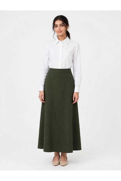Generic Brand Junior High School Special White Blouse and Oilcloth Skirt Set ...