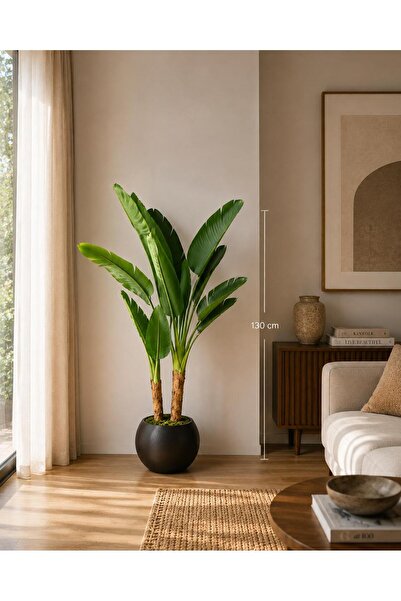 tablowall Yapay Starliçe Bitkisi 130 cm – 2 Bambu Saplı, 10 Yapraklı | Dekora...