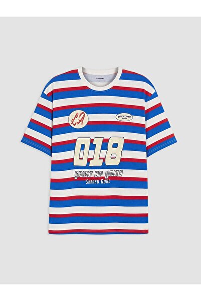 LC Waikiki Crew Neck Striped Men's T-Shirt