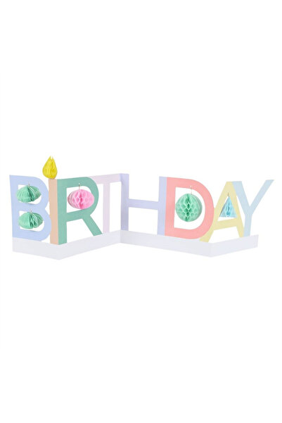 Meri Meri - Honeycomb Birthday Concertina Card - Petek Doğum Günü Tebrik Kartı