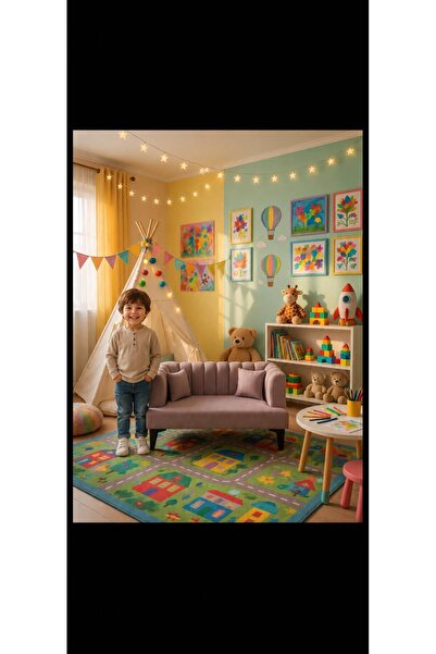 Emfa home İKİLİ ÇOCUK BERJERİ MOR