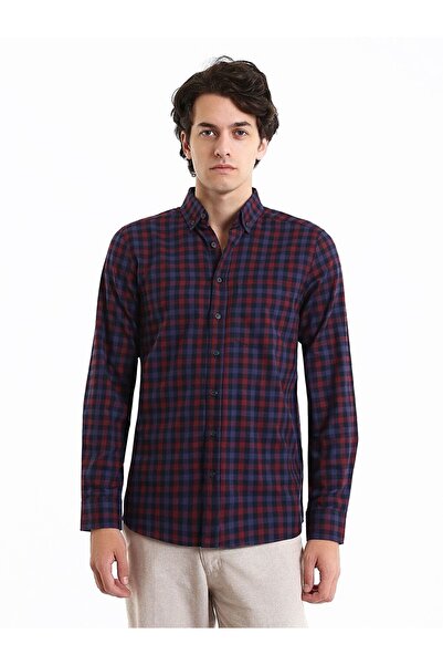 LC Waikiki Regular Fit Long Sleeve Plaid Gabardine Men's Shirt