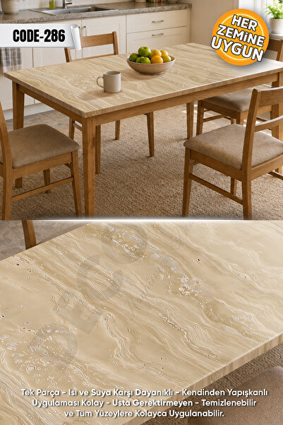 DECOMALL Code-286 Water Resistant Table Countertop Floor Marble Furniture Til...