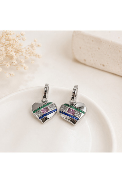 Archhazel Jewelery Steel Earrings - Gray - Zircon