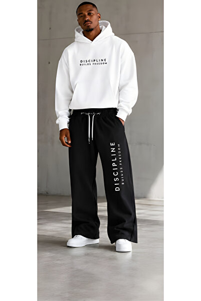 EFFRENATU Oversized Hooded Sweatshirt Set - Face and All-Over Surface Print, ...
