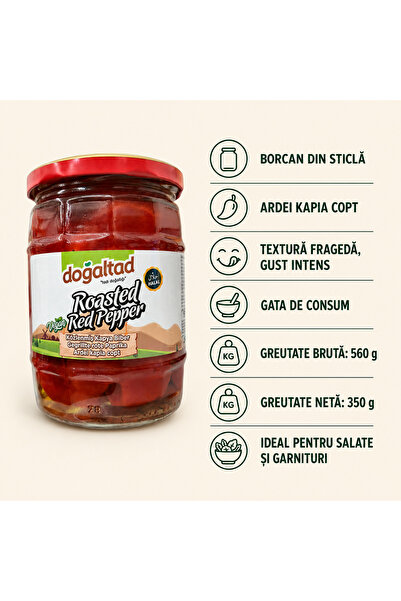 DOĞALTAT Ardei Kapia Copt DOĞALTAT, Set 2 X 560 g