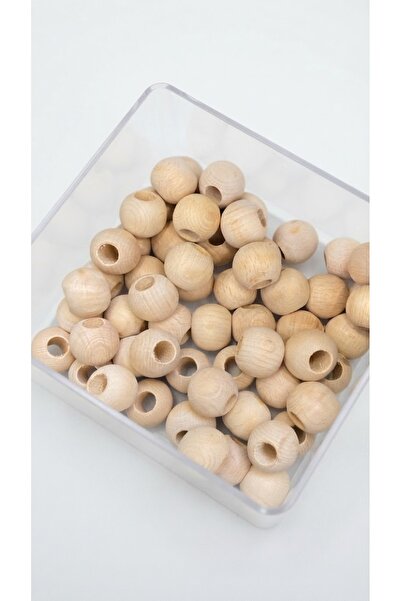 Generic Brand Wooden Beads Wooden Ornament Macrame Beads 200 Gr. (Pack of 24)
