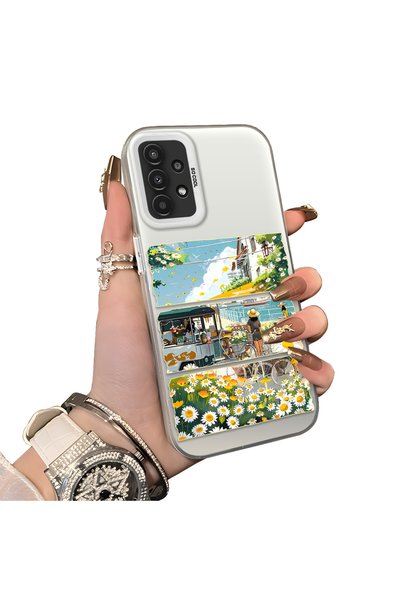 ucuc Samsung Galaxy A04S Compatible Hard Acrylic Back Silicone Edge Lens Prot...