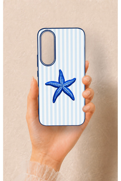 Vip Case Vivo V70 FE 5G Uyumlu Mavi Deniz Yıldızı Desenli Silikon Kılıf