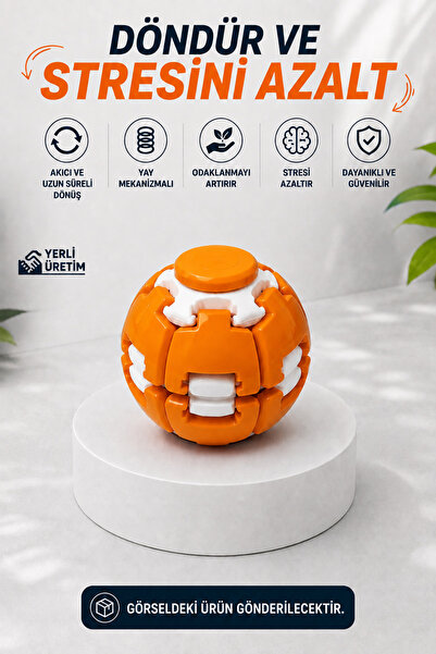 hauswert Bas Döndür Stres Topu Stres Giderici Mekanizmalı Renkli Fidget Spinn...