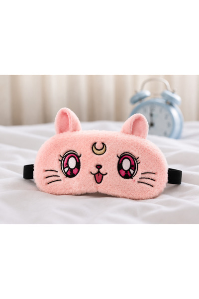 Goddy Plush Cute Cat Figurine Sleeping and Eye Patch
