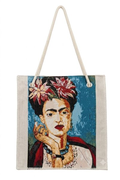 LAURUS HOME Woven Jacquard Tapestry Fabric Shoulder and Beach Bag Shepherd Stitched Istanbul
