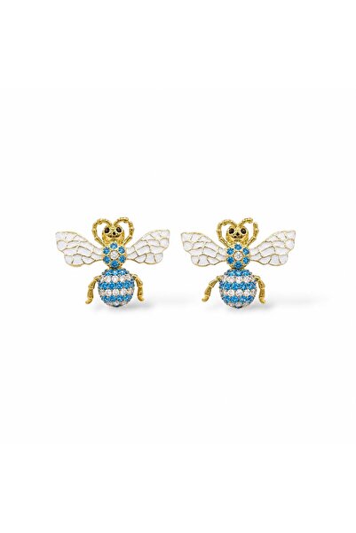 neslyaccessories Colorful Stone Queen Bee Earrings