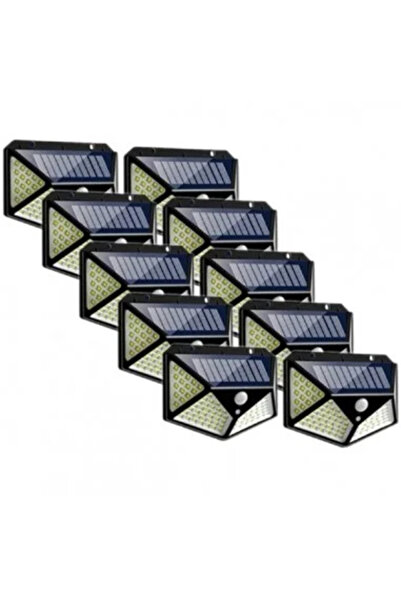 DealsReall Set de 10 lămpi solare cu încărcare solară, 100 LED-uri