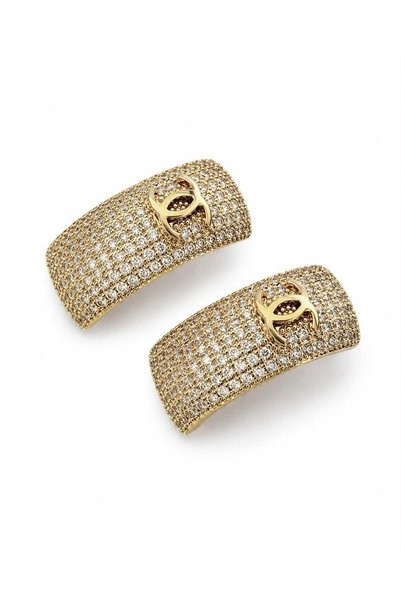 neslyaccessories Logolu Gold Küpe