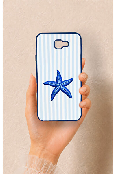Vip Case Samsung J7 Prime Uyumlu Mavi Deniz Yıldızı Desenli Silikon Kılıf