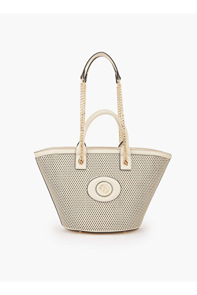 Celeste Textured Tote Bag with Chain Strap