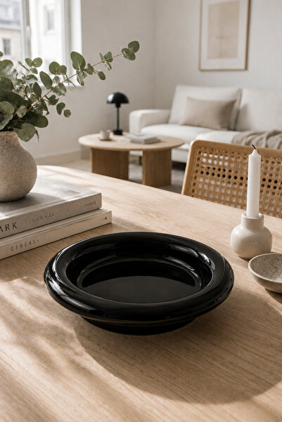 Beige & Stone Plate - Black - 1