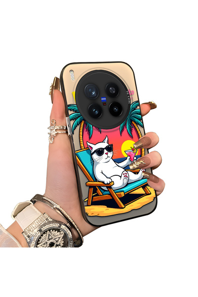 ucuc Vivo X300 Pro Compatible Hard Acrylic Back Silicone Edge Lens Protection...