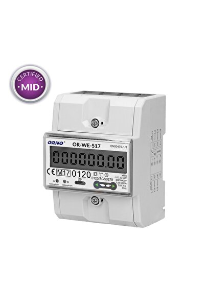 Orno CONTOR ELECTRIC TRIFAZAT 80A RS485 MID - ON-WE-517