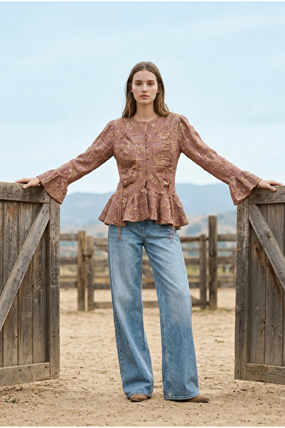 The Ness Collection İşlemeli şık bluz