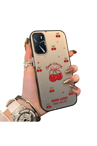 ucuc Oppo A54S Compatible Hard Acrylic Back Silicone Edge Lens Protection Che...