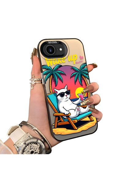 ucuc iPhone 17E Compatible Hard Acrylic Back Silicone Edge Lens Protection Ca...