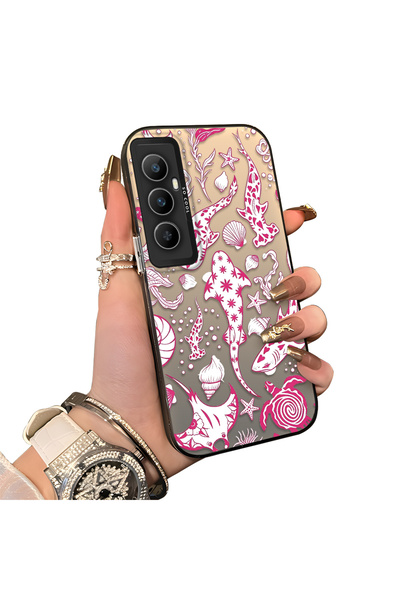 ucuc Realme C65 4g Compatible Hard Acrylic Back Silicone Edge Lens Protection...