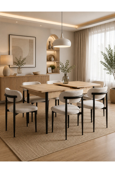 vernoma ASTON 6 Kişilik Mutfak Masası ve Yemek Masası Takımı