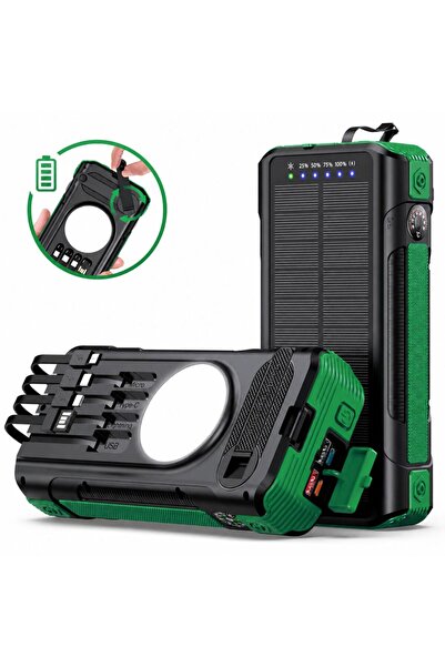Linomag Solar external battery 40000mAh Linomag®, 4 USB ports, 4 integrated c...