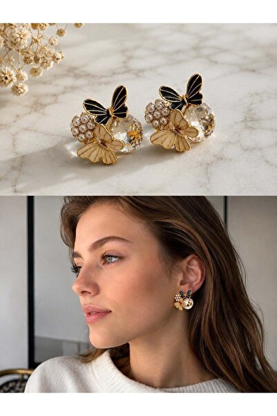 Retrobird Celeste Butterfly Detailed Vintage Style Design Earrings for Women ...