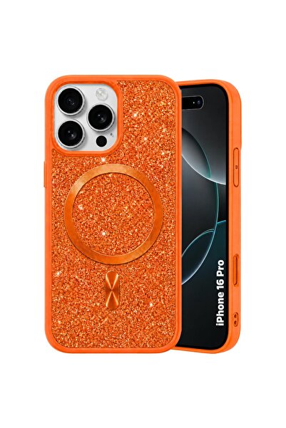 CROWNYX Luxury Glitter Case Compatible with iPhone 16 Pro, Magnetic Sparkle R...