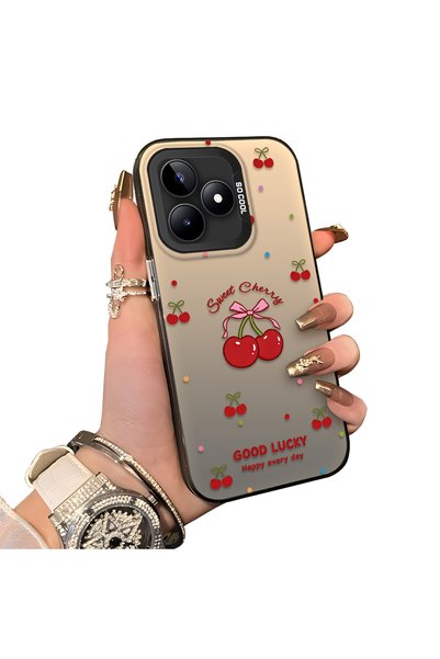 ucuc Realme Note 50 Compatible Hard Acrylic Back Silicone Edge Lens Protectio...