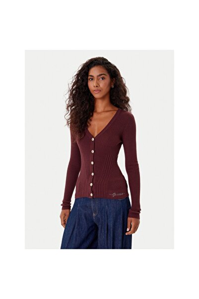 Guess Cardigan de damă W5BR16Z3OW2 Bordeaux